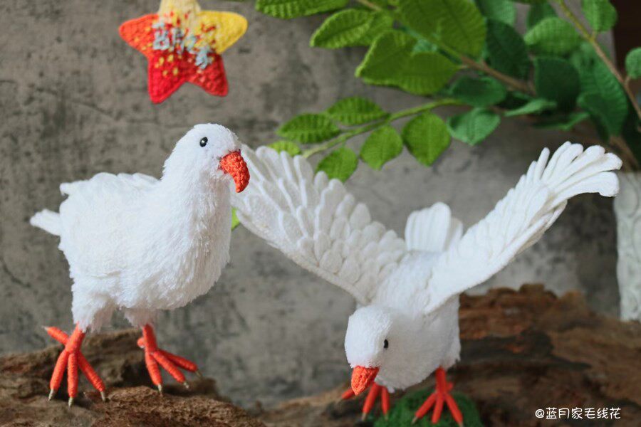 Lanyuejia Yarn Flower Dove of Peace Material Package (Crochet Not Included) Novices should be careful to shoot before September 24