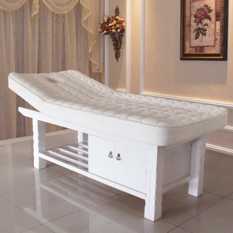 Solid wood beauty bed massage bed massage bed high-end beauty salon special body treatment tattoo folding home latex