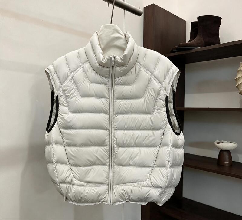 2026 Autumn and Winter New Style Lightweight Warm Stand-Up Collar Fashionable Vest Versatile Sleeveless down Vest Casual Women's D205 2026 Autumn and Winter New Style Lightweight Warm Stand-Up Collar Fashionable Vest Versatile Sleeveless down Vest Casual Women's D205
