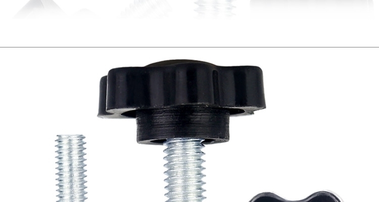 Phôi vít đầu vít xoắn tay m5m6m8 đầu nhựa tay bánh xe sáu sao kết hợp nhả nhanh - Chốt ốc vít