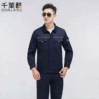 Полиэфирный хлопок-модель-темно-синий топ