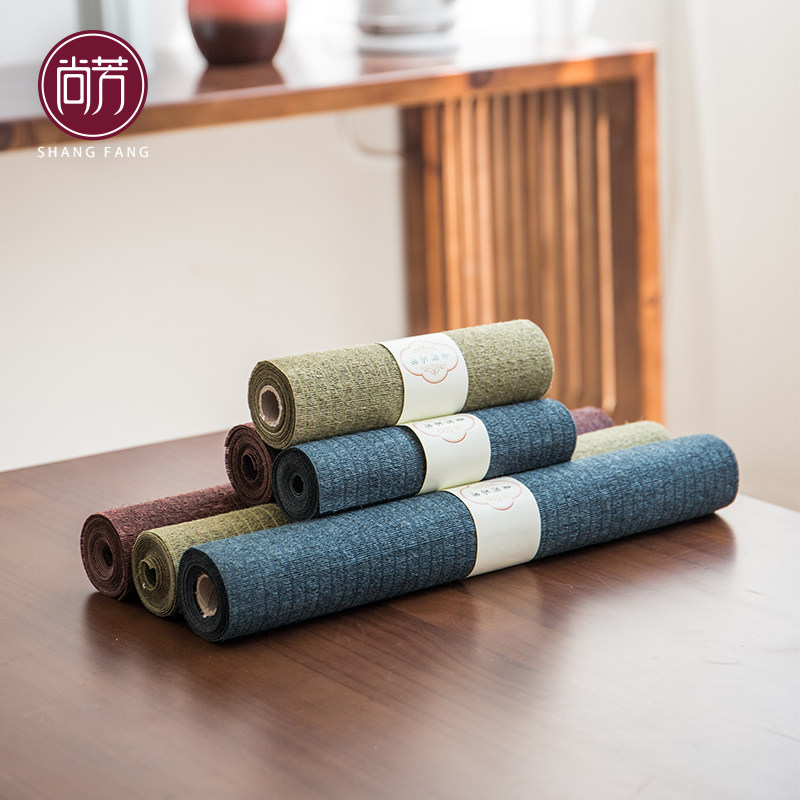 Shangfang Day Style Tea Mat table Flag Hemp Cloth Zen of Flax Cloth Art Waterproof Tea XI Utiliti tea Tea Trail accessories
