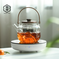 Shangfang tea cooker electric pottery stove simple automatic household heat-resistant glass cooking teapot small cooking tea stove set