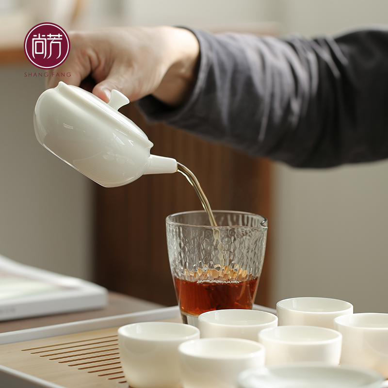 Tea set home simple Japanese side put teapot modern small set tea Zen