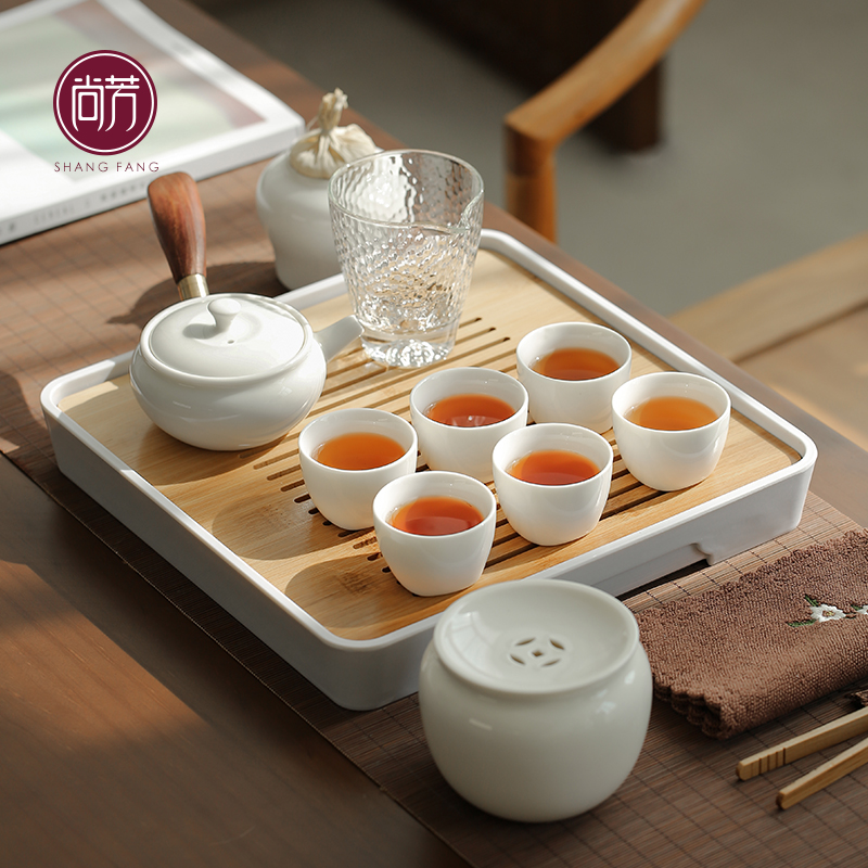 Tea set home simple Japanese side put teapot modern small set tea Zen