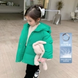 Детский пуховик, бархатная детская толстовка с капюшоном, куртка, утиный пух, увеличенная толщина