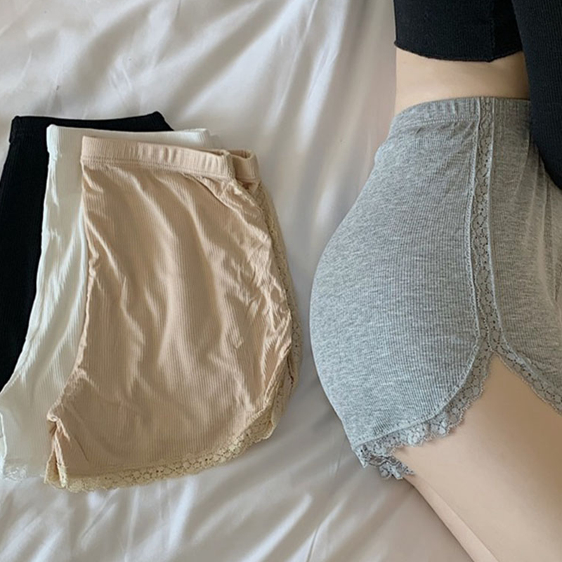 High waist safety pants women summer without rolling edge anti-walking insurance new pants can wear thin female shorts