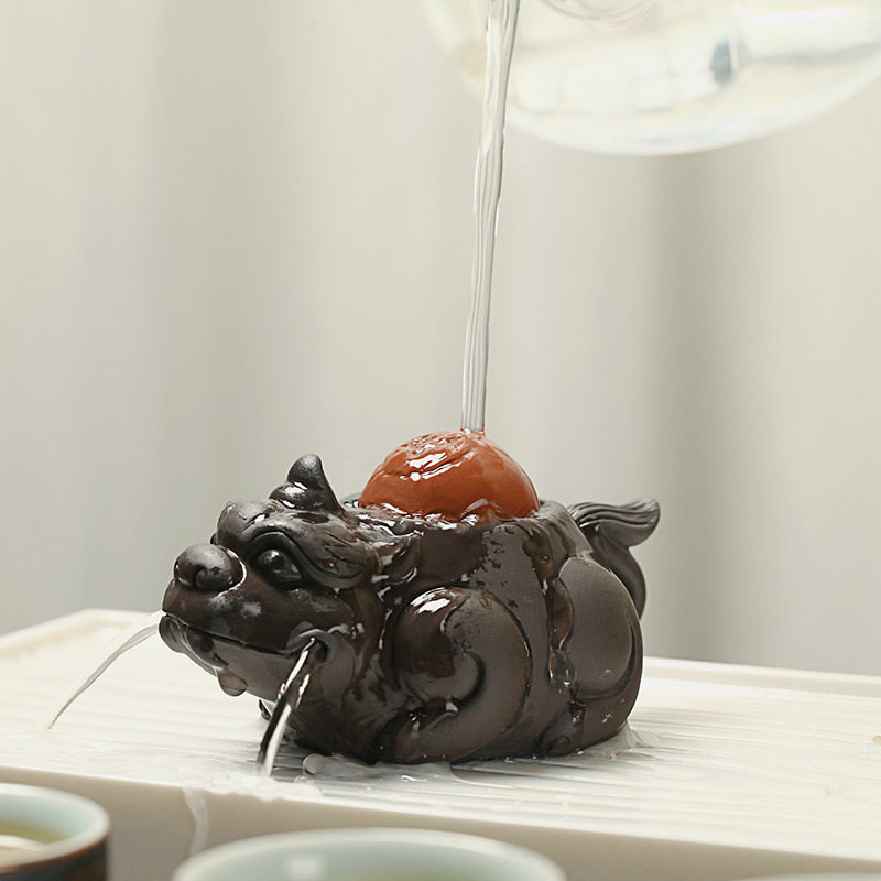 Carpenter Purple Sand Tea Darling Pendulum with Golden Toad Tea Tea Tea Tea Play Tea Table Swing for money Rolling out tea table Tea table