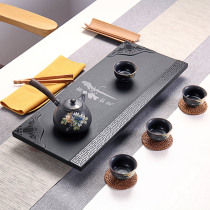 Natural stone Whole stone tea set Wu Jinshi tea tray Simple household small tea tray Black tea sea tea table