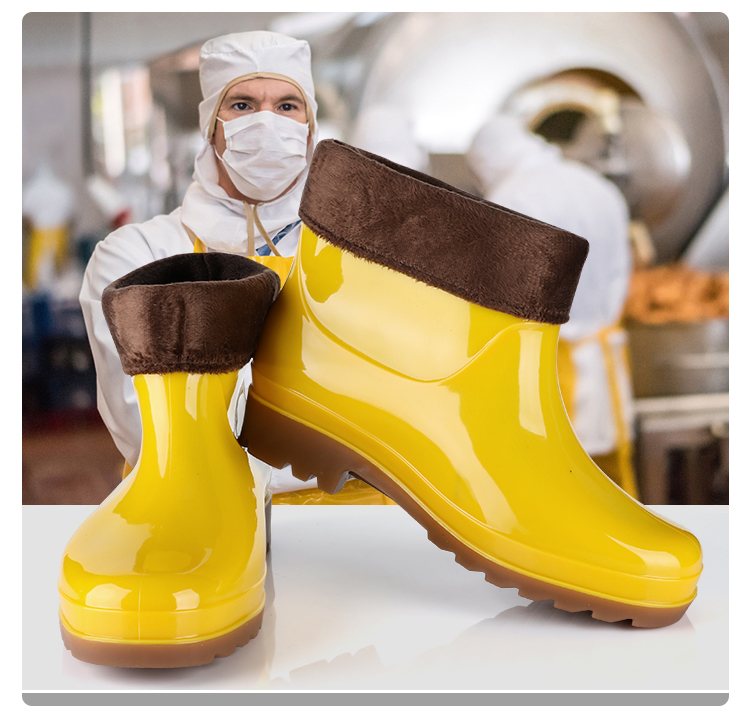 Giày cao cổ nam ống ngắn đi mưa trắng - Rainshoes ủng đi mưa