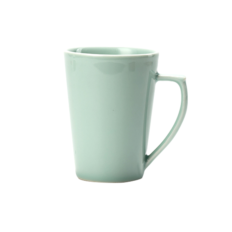 Longquan celadon mugs contracted milk coffee cup men 's and women' s European ceramic cup household glass cup and meeting