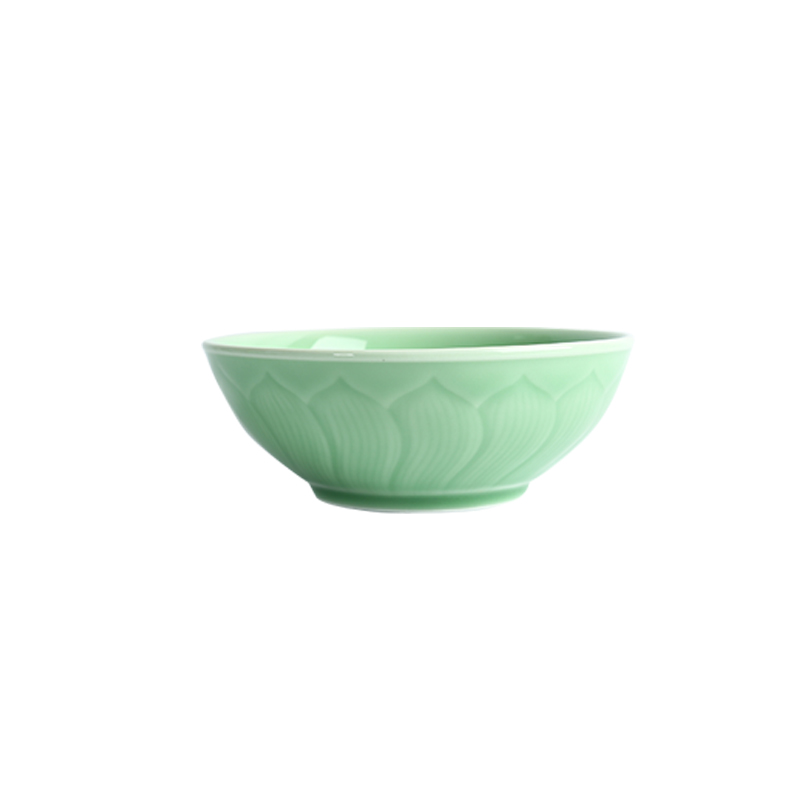 Longquan celadon creative rainbow such as bowl lotus bowl Chinese rice bowls large ceramic tableware soup bowl with rainbow such use