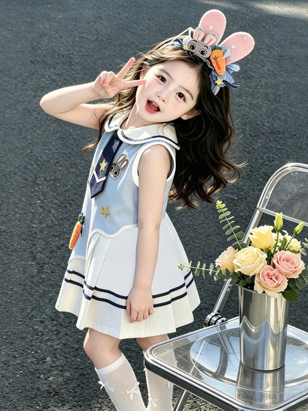 Girls' Summer Dress 2026 New Style, Very Beautiful Pleated Skirt for Baby Girls, Children's Summer Outfit, Little Girl Princess Dress — 4