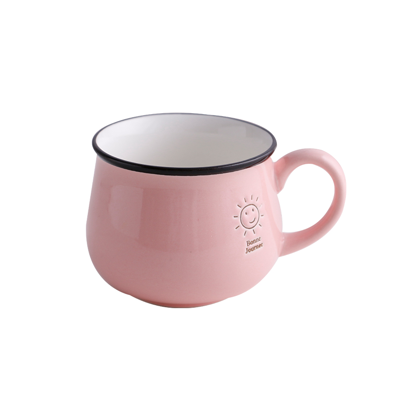 Northern wind creative lovely smiling face mark ceramic cup ultimately responds a cup of milk for breakfast cup of office coffee cup