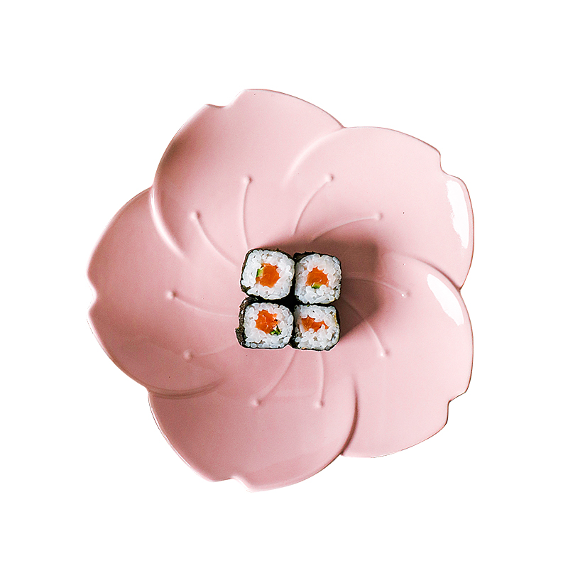 Japanese cherry blossom put ceramic dish dish creative bowl dish breakfast plate tableware suit dish fruit snack plate coffee cup