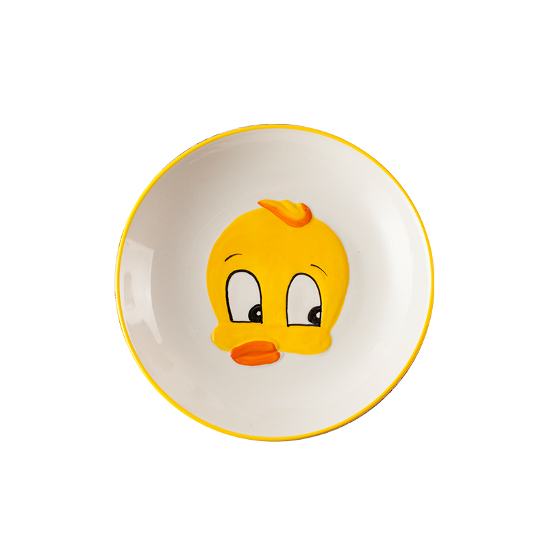 Northern wind creative children with express cartoon animal style ceramic dishes run of four sets of environmentally friendly tableware a suit