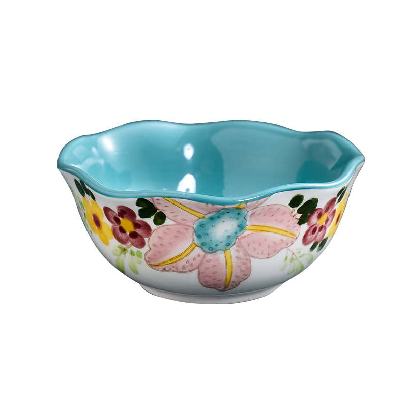 Blue butterfly dishes suit household northern wind small pure and fresh and contracted ceramic eat rice bowl dish chopsticks tableware suit