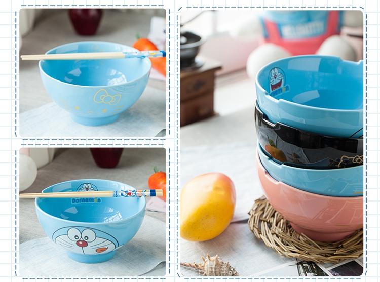 Jingdezhen ceramic creative cartoon express 7 inch fruit pull rainbow such as bowl noodles in soup bowl big rainbow such as bowl dessert salad bowl