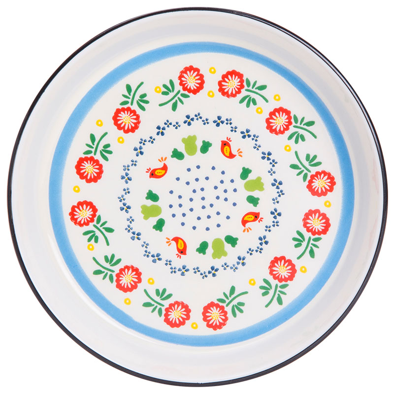 The Nordic nation wind flower ceramic dishes dish of soy sauce vinegar flavor dish household small baking bowl dessert dim sum dishes