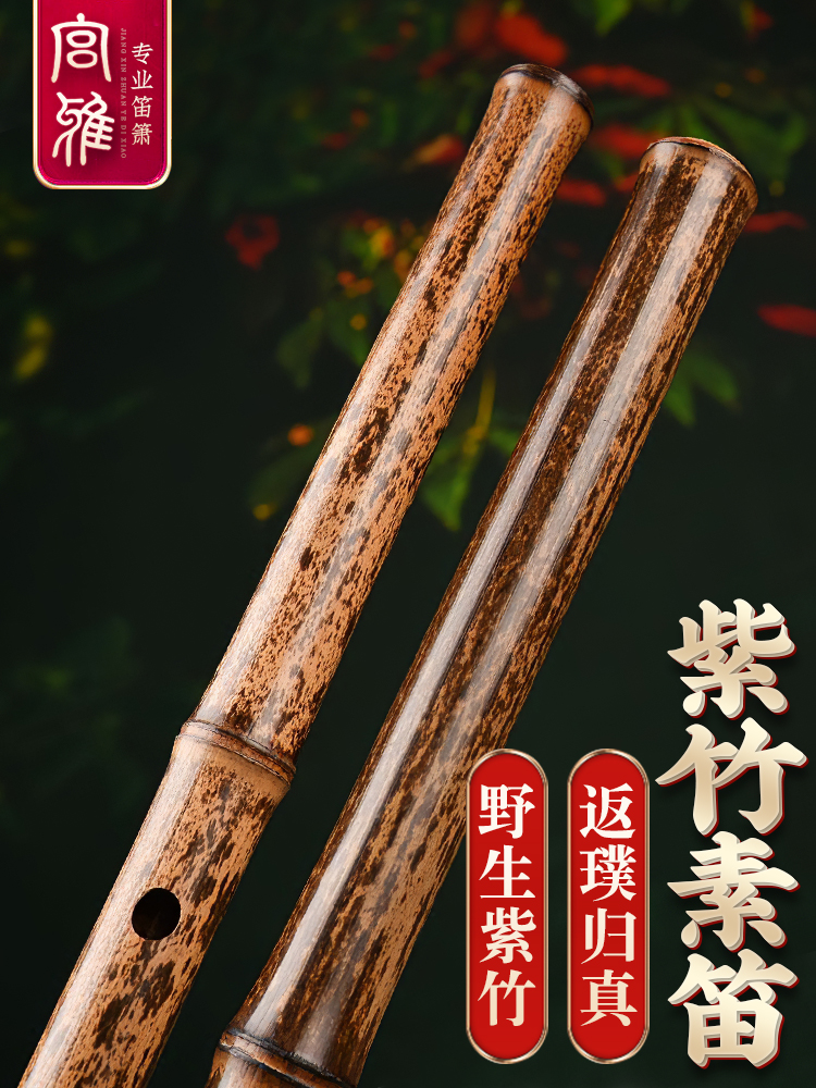 Flute Bamboo flute Top ten brands Professional Zizhu playing male and female musical instruments Refined advanced children's beginner horizontal flute g-tune e