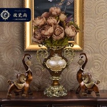 Eurostyle Extravaganza Creative Simulation Flower Vase Pendulum with the property of three sets of American TV cabinet Xuankuan Decorations