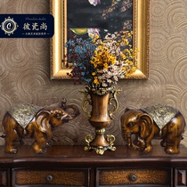 Chinese American Classical extravaganza High-end Living Room Xuanguan Wine Cabinet Door Hall Hall Hall Hall Entrance of Fortune Vase Pendulum with three sets