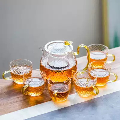 Heat-resistant high temperature glass teapot Single pot filter Household tea maker Tea water separation cup Black tea special tea set