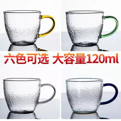 Heat-resistant glass teacup Tea cup Household small teacup Japanese hammer pattern Kung Fu tea set with thickened master teacup