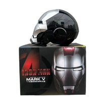 Overseas customized version of Jarvis Iron Man MK5 helmet with ear lights real person wearable deformable voice control