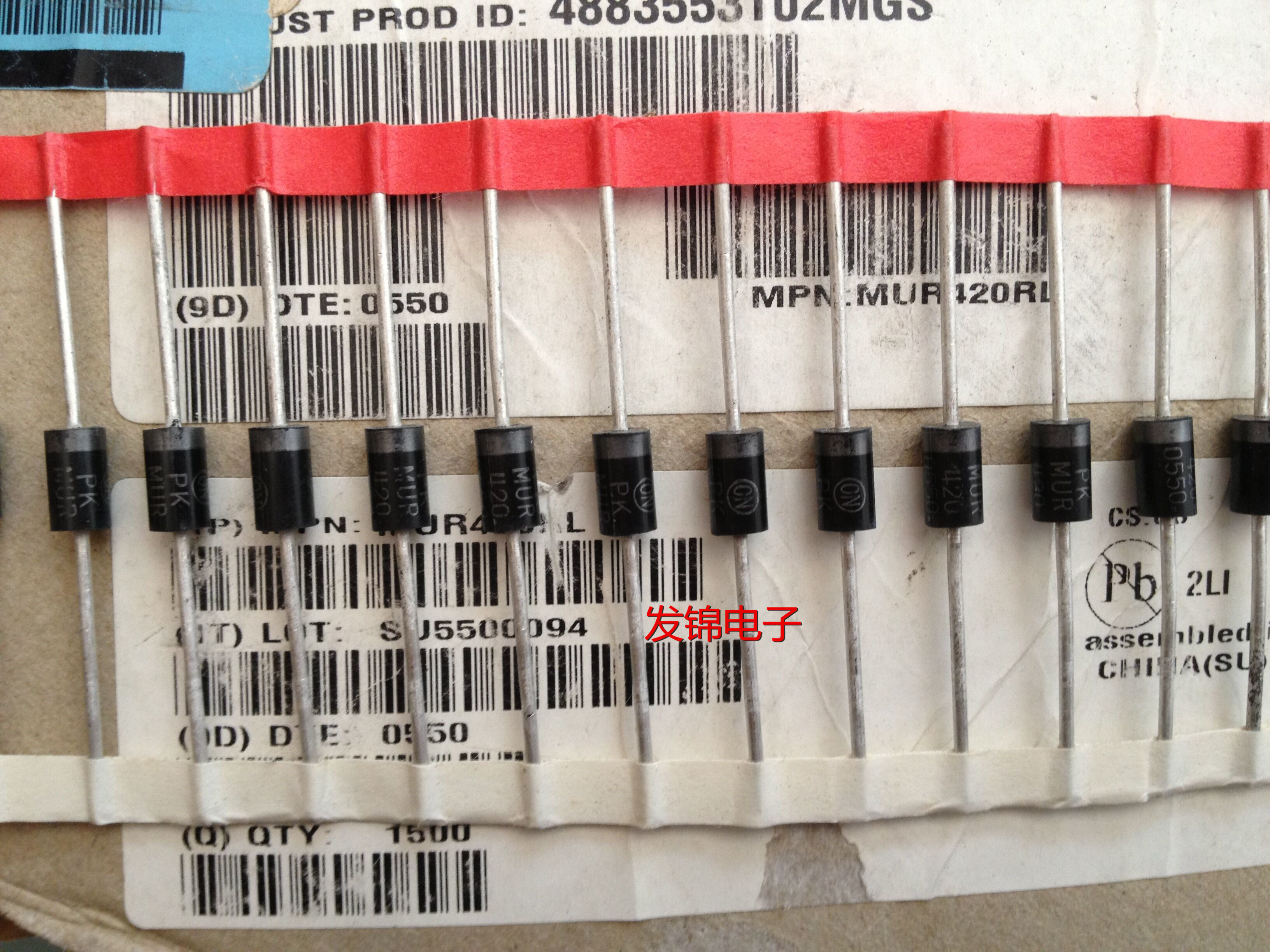 Imported original MUR420RL ON ON ON ON DO-20AD Fast Recovery Diode 4A 200V