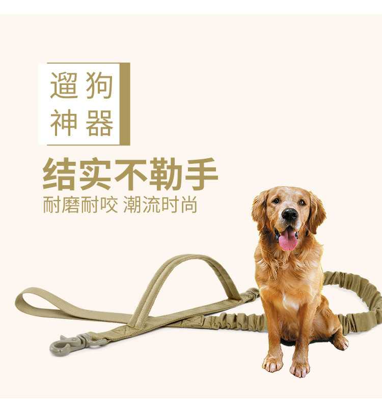 New product outdoor tactical dog rope pet traction rope training dog chain dog rope tactical dog chain outdoor military fan telescopic rope