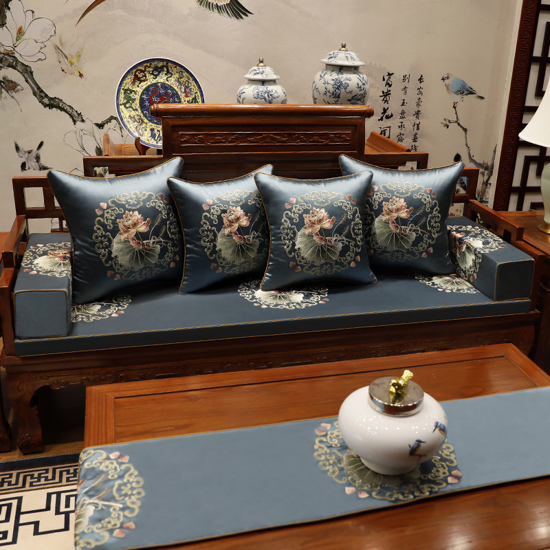 Red Wood Sofa Cushions New Vintage Vintage Solid Wood Furniture chairs cushions Sofa Bed Cushions 5 Ferrule Chair Cushion