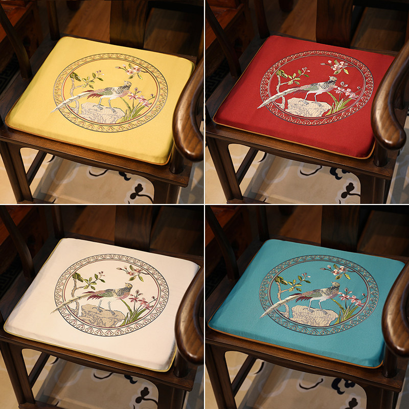 Chinese embroidered wooden chair cushion chair chair chair chair chair chair chair chair sponge mat solid wood furniture