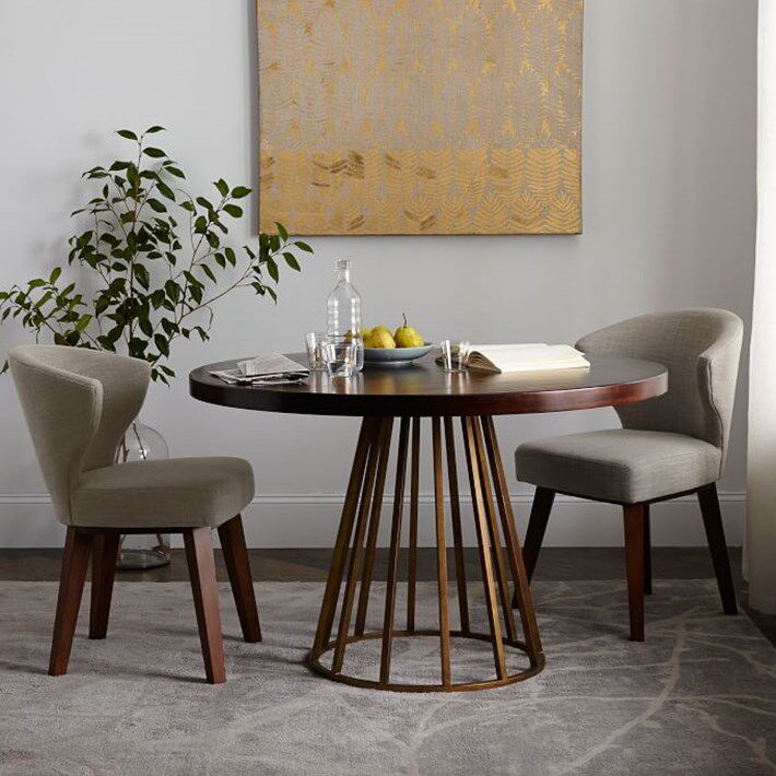 New Chinese style solid wood hotel big round table homestay restaurant coffee shop negotiation table retro Nordic round dining table and chairs creative
