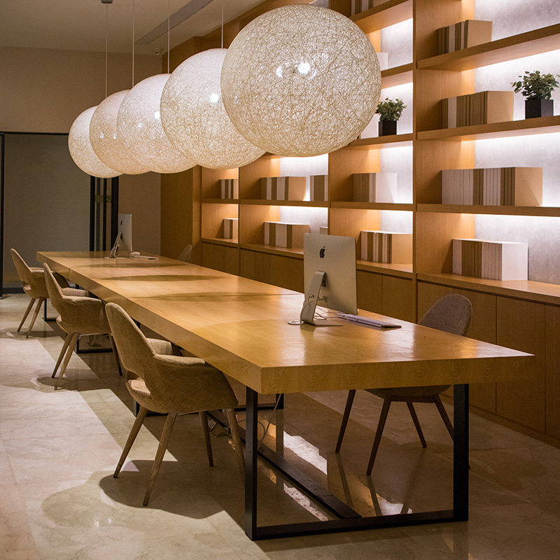 Nordic loft industrial style desk conference table large office furniture rectangular table simple modern executive desk