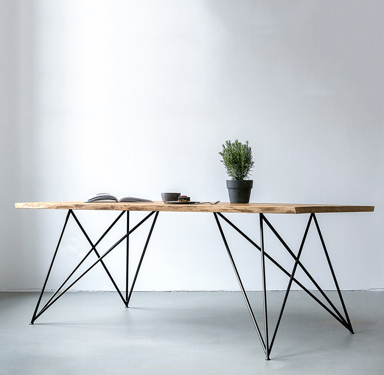 Nordic solid wood long table clothing store jewelry shoes bag display Nakajima flowing water table display table calligraphy table dining table simple