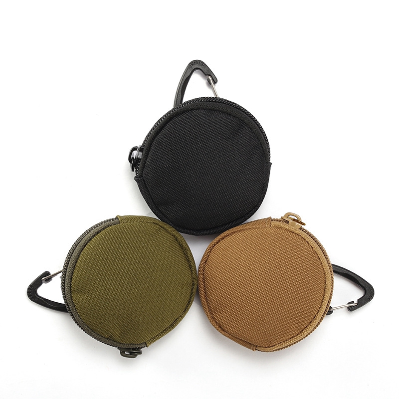 Outdoor tactical key bag triangular buckle round coin purse parts bag earphone bag MOLLE system small bag