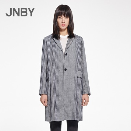 JNBY江南布衣女装春秋奥莱修身中长款西装毛呢外套5GB21037
