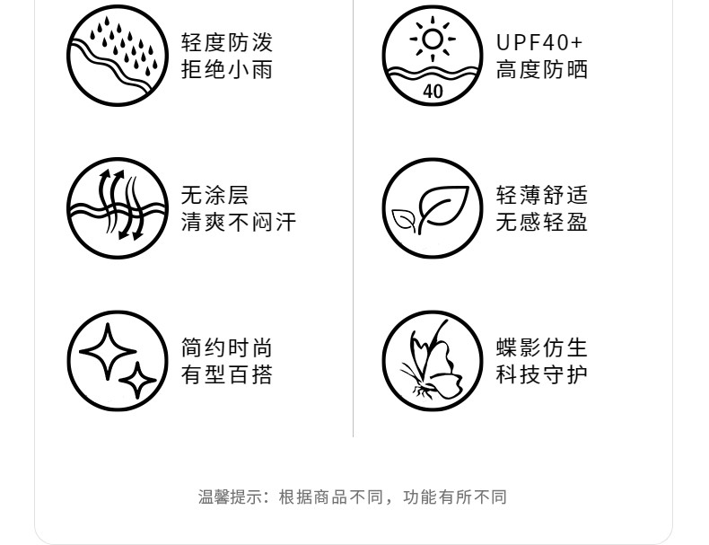 探路者 男子防晒服皮肤风衣 蝶影防晒科技 防泼水 图2
