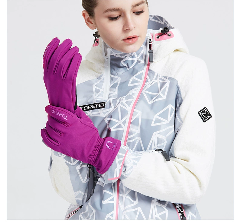 Pathfinder 2017 mùa thu và mùa đông mới phụ nữ ngoài trời mặc non-slip SOFTSHELL găng tay ZELF92207 găng tay vải trắng