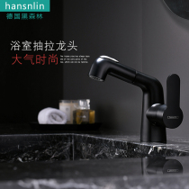 German Black Forest black Basin hot and cold water faucet pull table basin faucet basin faucet copper household