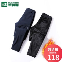 Mullinson mens hiking pants Outdoor Plus velvet thickened autumn and winter women waterproof windproof brand warm and cold mens pants