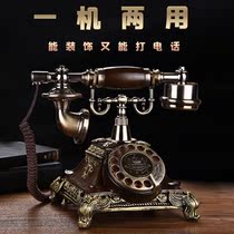 European style retro landline telephone antique home telephone fashion creative ornaments old-fashioned turntable wireless card