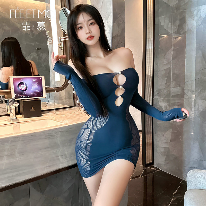 Robe bodycon en maille detail 2