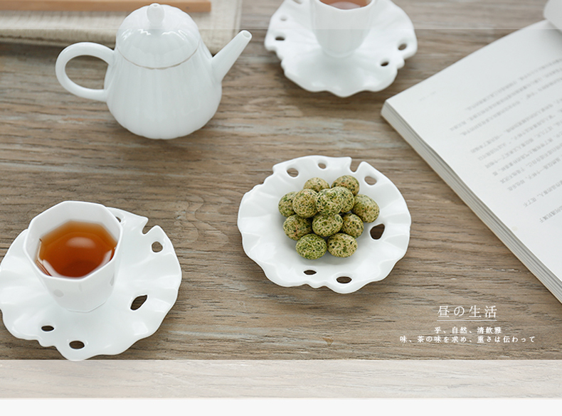 By Japanese manual mud coasters tea cup mat jingdezhen manual heat insulation cup mat white porcelain cup