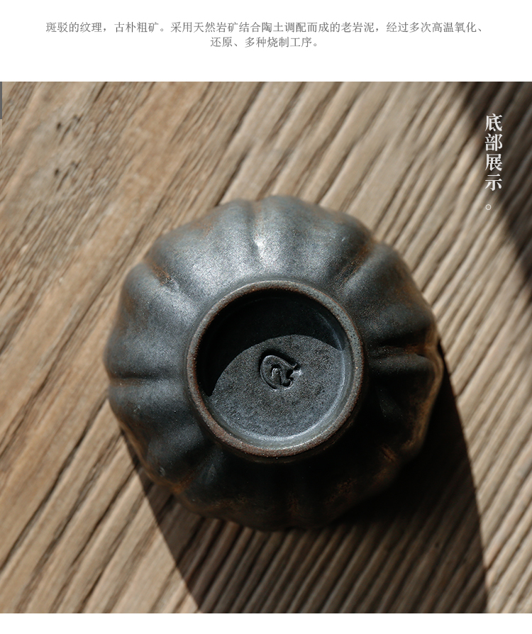 Antique gold cup by clay up manual sample tea cup Japanese masters cup ceramic kung fu tea bowl single CPU