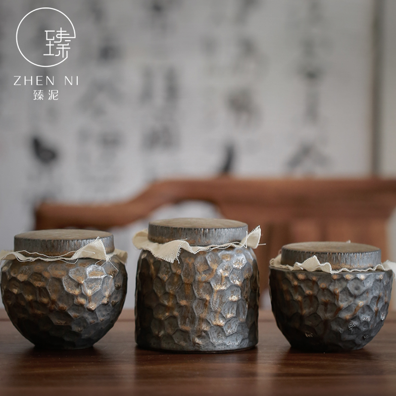 Restoring ancient ways by mud caddy fixings Japanese rust warehouse manual fine gold and tea ware household ceramics glaze tea tea storage tanks