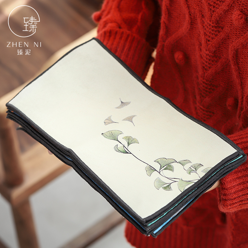 By mud hand - made tea towels more Chinese style suede bibulous tea table cloth long tea table cloth kung fu tea accessories