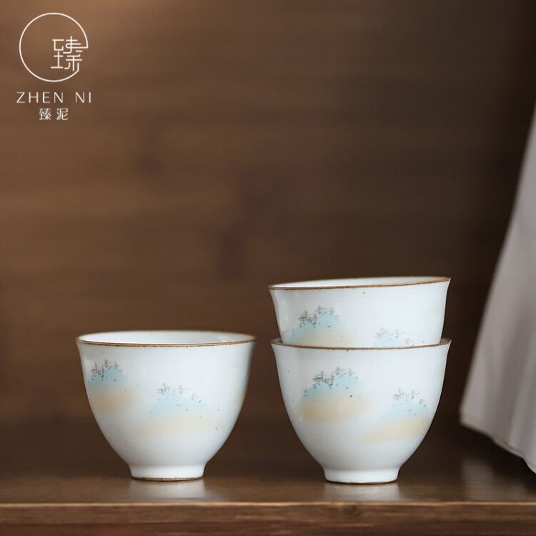 Restoring ancient ways by mud up sample tea cup hand - made teacup Japanese ceramic masters cup home tea kungfu tea set single CPU