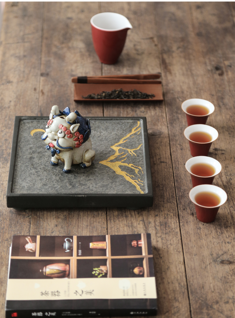 Natural stones sharply by mud stone tea tray was kung fu tea set dry tea sets the whole piece of Japanese household drainage saucer dish